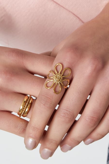 Anillo Girasol - Color Oro