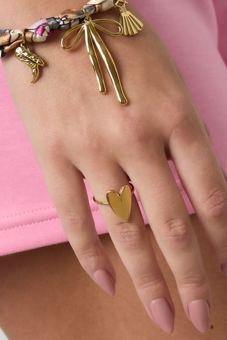 Bagues minimalistes en acier inoxydable, style cœur, décontractées, simples et quotidiennes, bijoux pour femmes