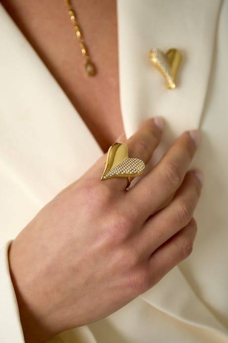 Stainless Steel Statement Rings Heart Casual Daily Romantic Series Women's jewelry