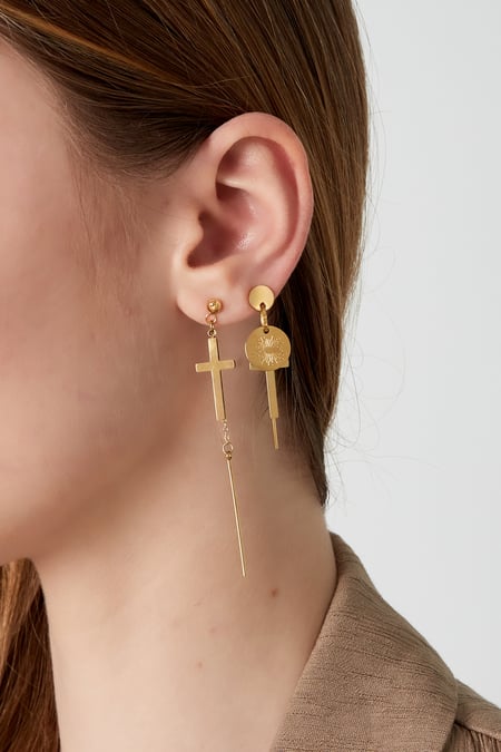 Earrings Celebration Gold Color Stainless Steel