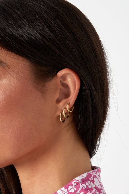 Boucles d'oreilles Little Hoops Argenté Acier inoxydable