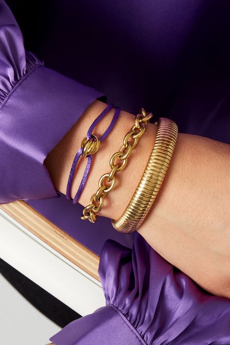 Armband Satin Knot Schwarz & Silber Edelstahl