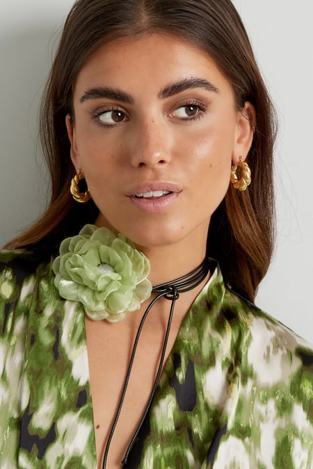 Earrings twisted - Silver Color color