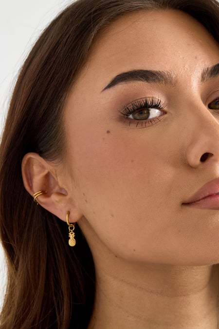 Earcuff Spiral Gold Color Stainless Steel