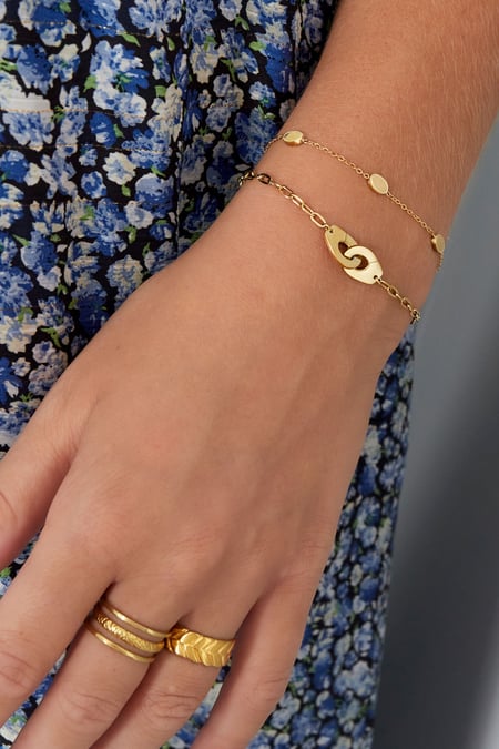 Bracelet connected link - Silver Color color