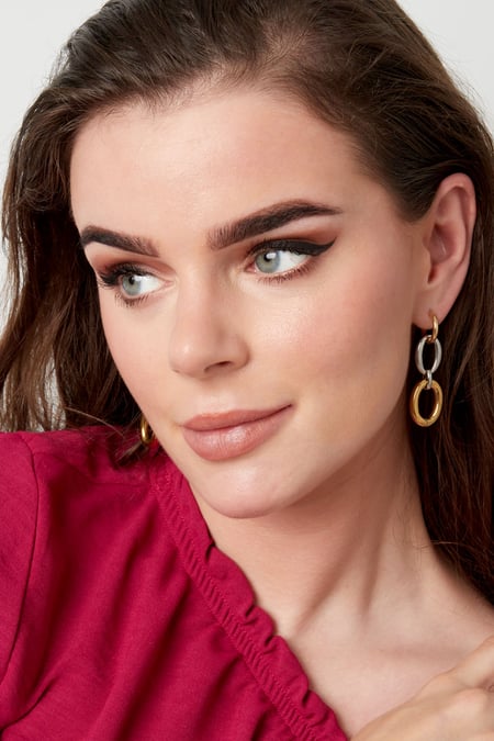 Earrings basic links - Silver Color color