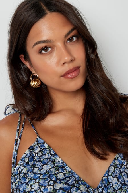 earrings multiple rings