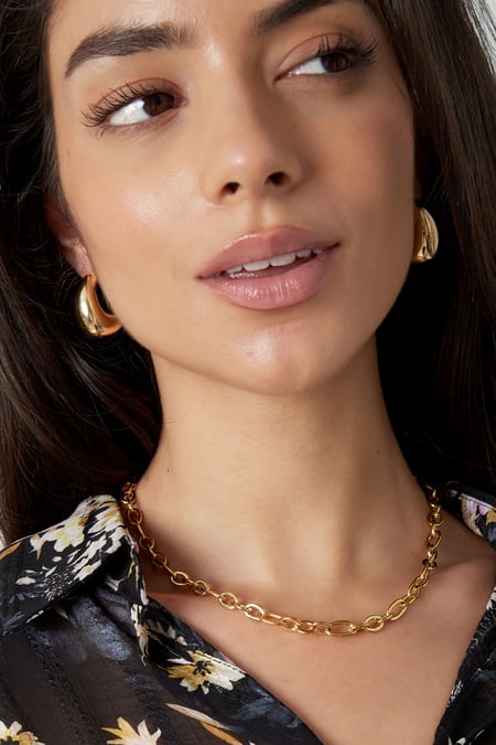 Earrings pointed twist - Silver Color color