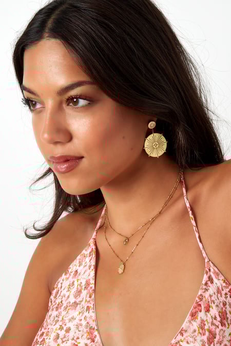 earrings large round charm