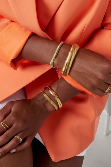 bracelet ribbed wide