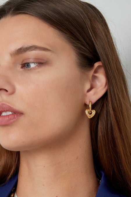 Earrings with star - Silver Color color