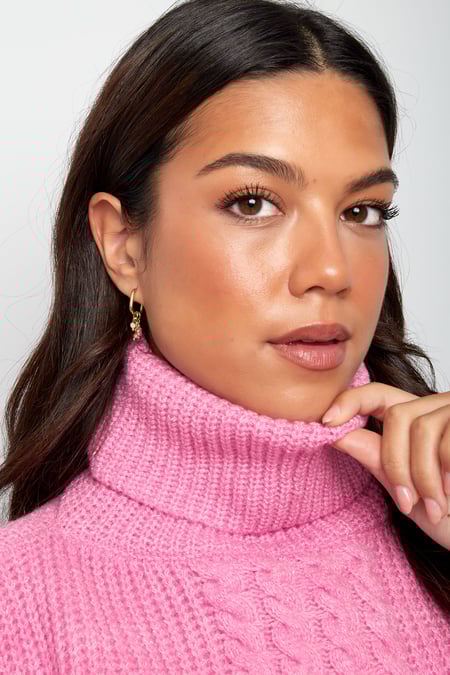 oorbel met zwarte kralen