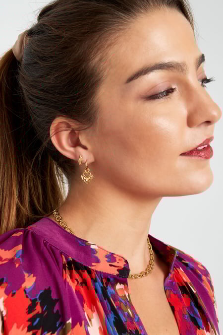 oorbellen hart met details
