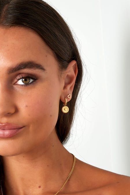 Earrings star coin - Silver Color color