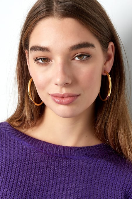 Boucles d'oreilles basiques rondes - dorées