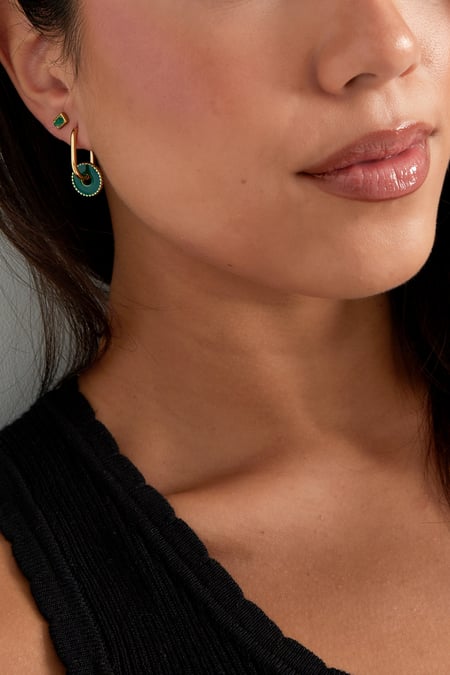 Earrings round roulette