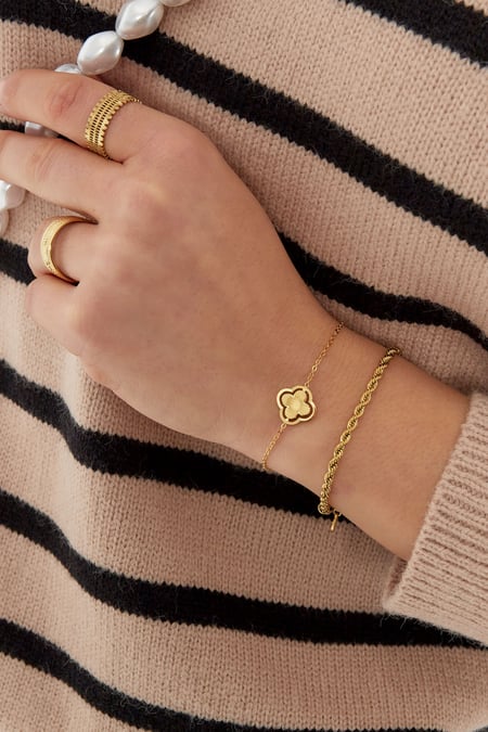 pulsera doble trébol