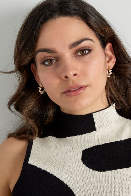 rope earring twisted with pearls