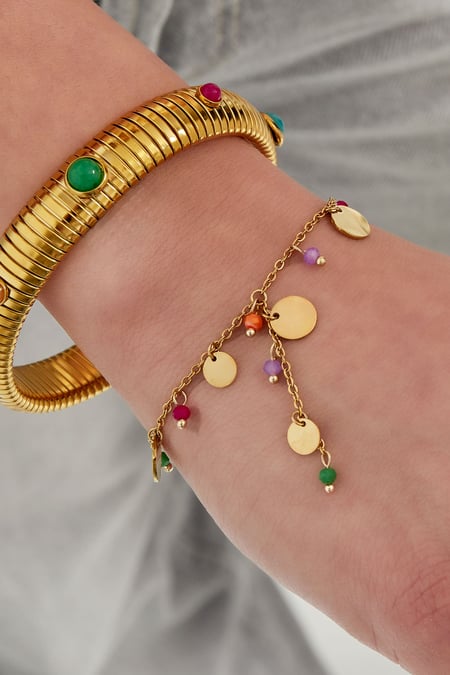 Bracelet d'été coloré - doré