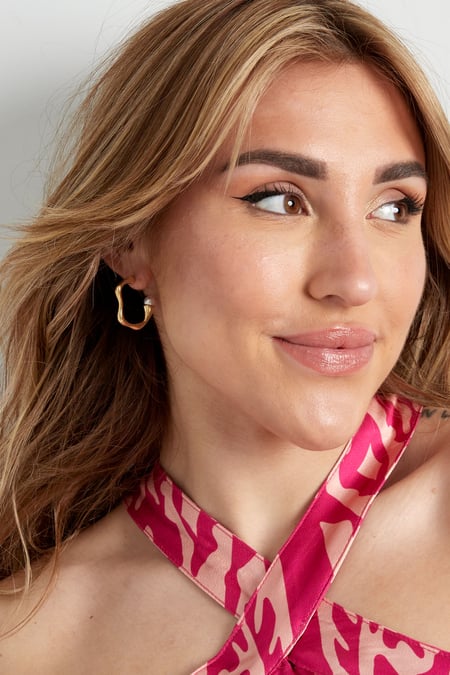 oorbellen asymmetrische parel