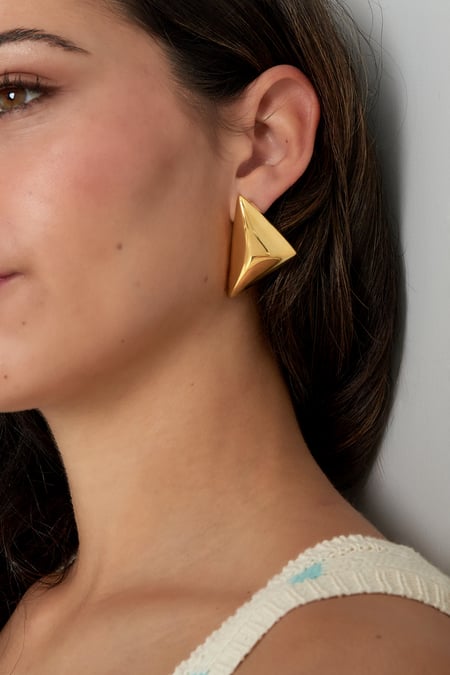 folded triangle earrings