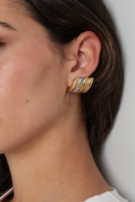 Boucles d'oreilles temps torsadés - multi