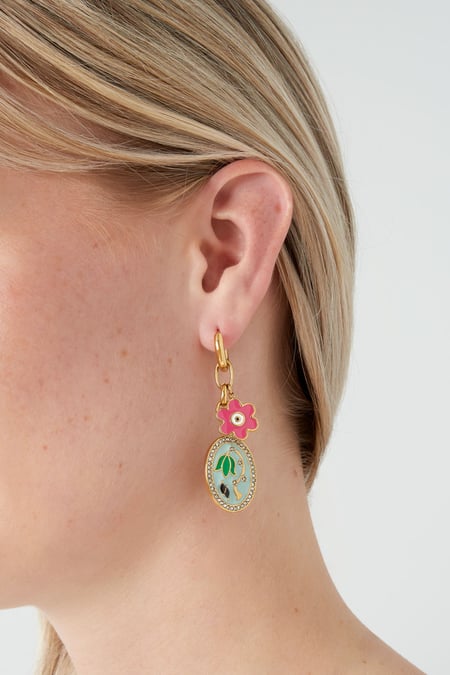 pendientes ramo de flores