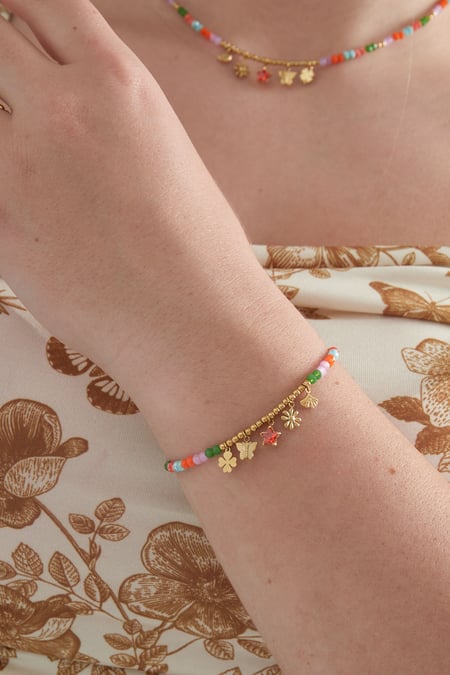 Farbenfrohes Armband natur neutral – multi