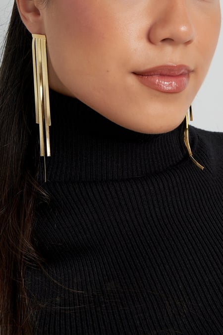 Waterfall earrings - Silver Color color