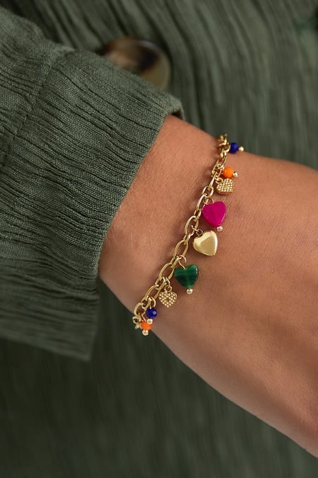vibrant hearts bracelet