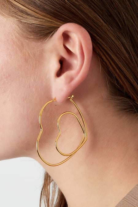 pair of hearts oorbellen