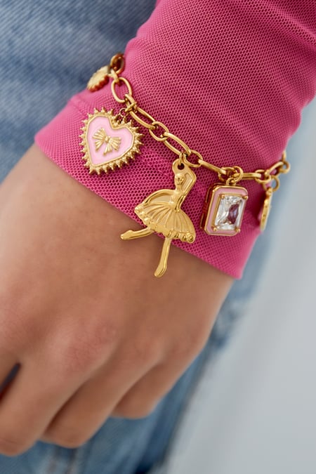 pulsera de dijes bailarina colorida