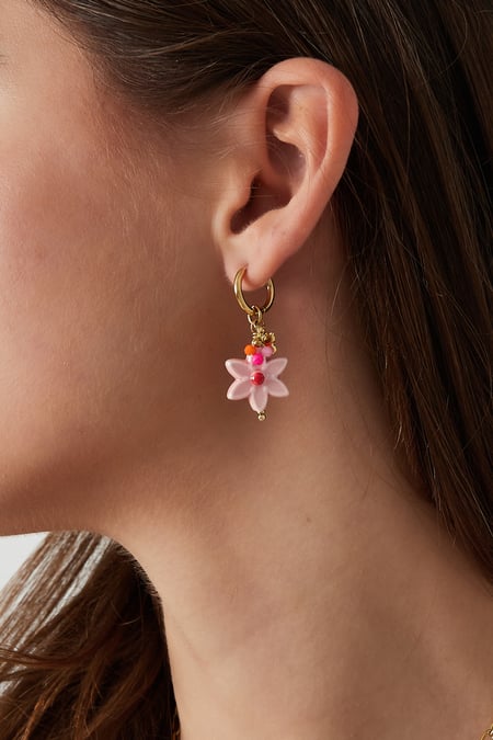 Ohrringe magische Blume - Goldfarben