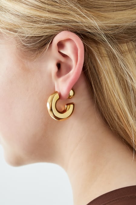 Orecchini a cerchio casual quotidiani semplici serie gioielli da donna