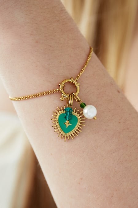 Bracelet DIY coeur vert