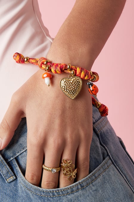 İp Detaylı Kalp Şekilli Günlük Romantik Seri Kadın Takıları