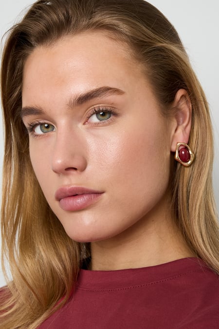 Alaşımlı Çivili Küpe, Düzensiz Şekil, Retro, Günlük, Sade Seri, Kadın Takıları