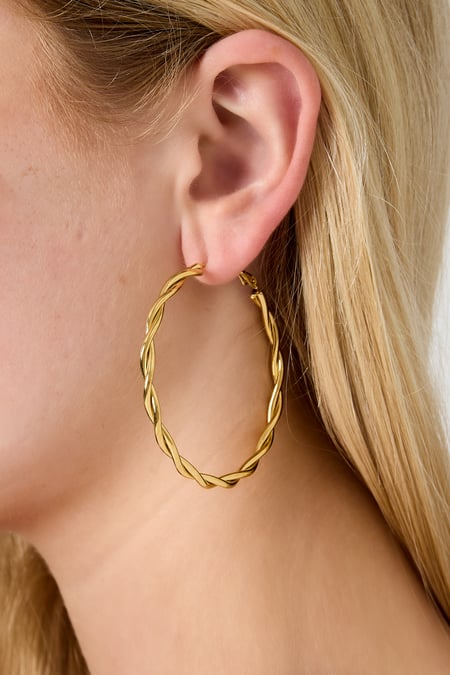 Boucles d&#39;oreilles créoles torsadées L