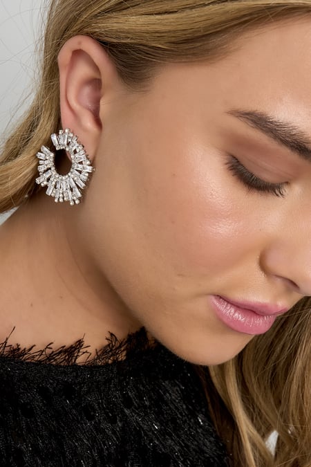 Orecchini a bottone in rame, geometrici, eleganti, lussuosi, serie di gioielli da donna