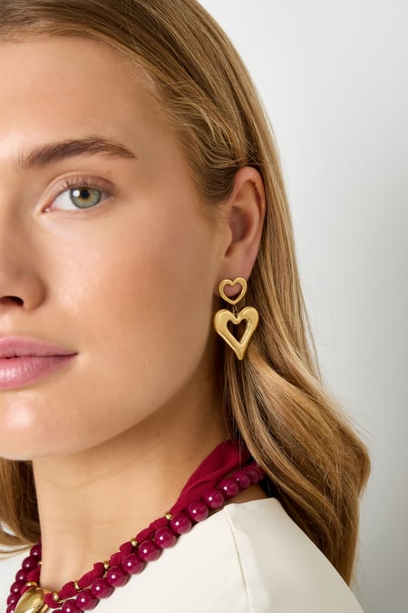 Pendientes colgantes de corazón, serie casual, diario, sencillos, joyería para mujer.