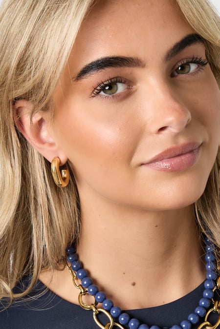 Boucles d&#39;oreilles créoles en acier inoxydable de forme irrégulière, série décontractée, simple et quotidienne, bijoux pour femmes