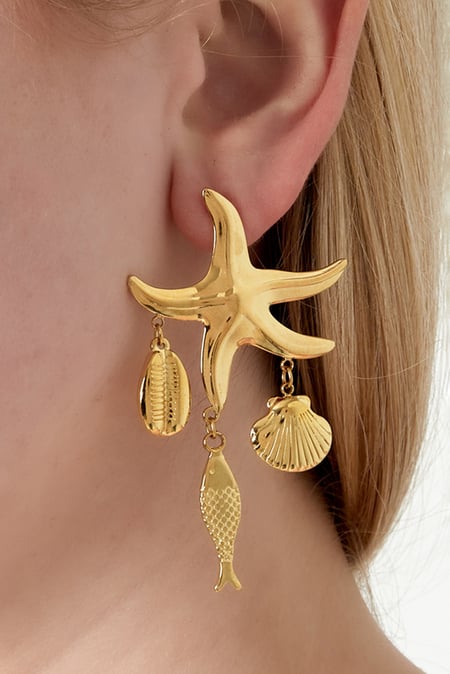 Boucles d&#39;oreilles Trésors d&#39;étoiles de mer