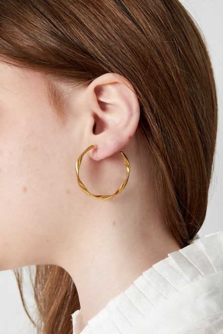 Twist Hoops Klipsli Küpeler