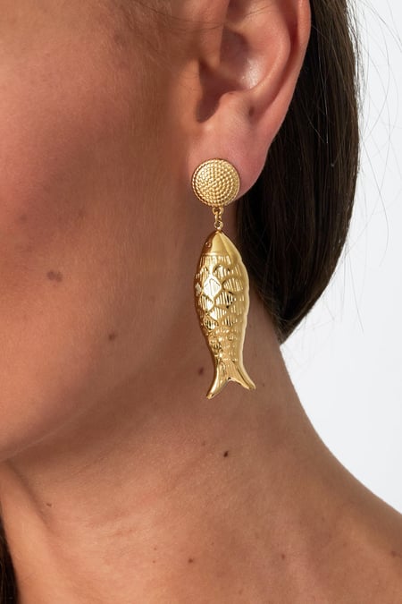 Large fish earring
