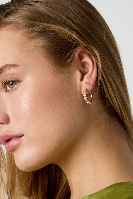 Paslanmaz Çelik Çivili Küpe, Düzensiz Şekil, Günlük Kullanım İçin Sade Seri, Kadın Takıları