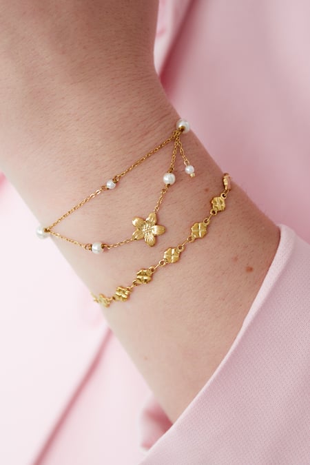Bracelet fleur double trouble