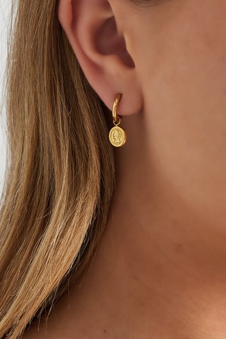 Boucles d&#39;oreilles pièces de monnaie Muse