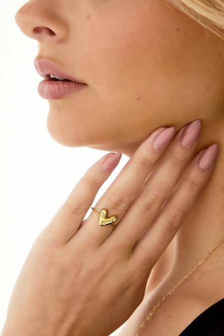 Stainless Steel Statement Rings Heart Casual Daily Simple Series Women's jewelry