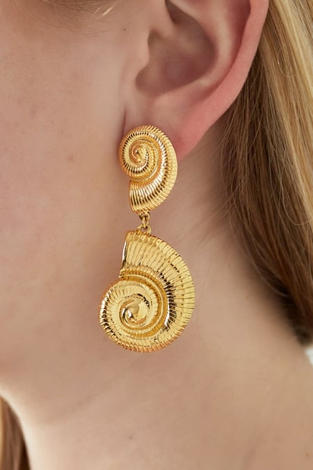Boucle d&#39;oreille tourbillon océanique