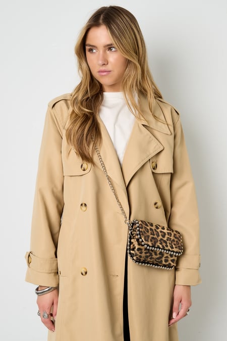 Borse a tracolla con stampa leopardata, casual, in PU, accessori quotidiani